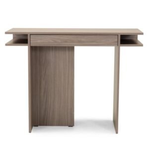 Birou/consolă Kanso cu sertar, stejar perlat