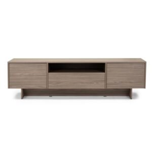 Dulap TV Kanso cu două uși și sertar, stejar perlat