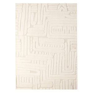 Covor dreptunghiular Sophia, tufat, bumbac, crem