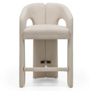 Taburet tapițat Castelo bej