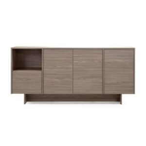 Comodă Kanso cu patru uși, stejar perlat