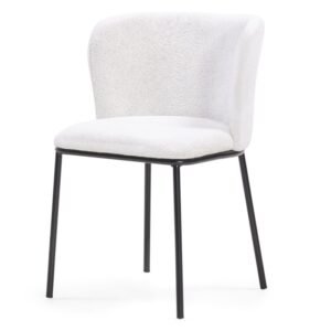 Scaun de sufragerie Yasmin, picioare ecru/negru