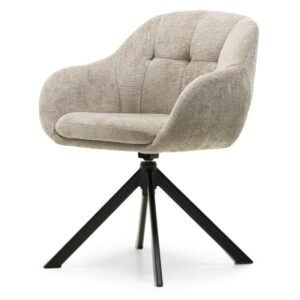 Scaun rotativ Santos bej deschis/picioare negre