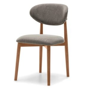 Scaun tapitat Merano gri închis/nuc deschis