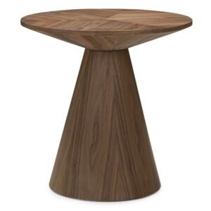 Masă laterală rotundă Ange 60 cm, nuc