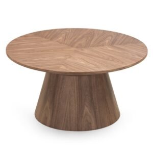 Masă de cafea rotundă Lina 90 cm, nuc