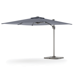 Umbrelă de grădină tip consolă Shade 4x3 m cu husă, rotație 360°, gri