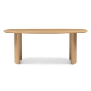 Masa de sufragerie Oriento 200 cm, ovala, furnir stejar natural