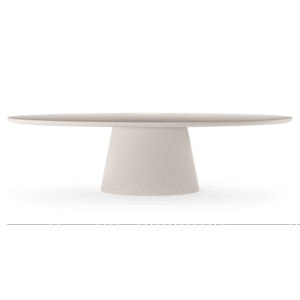 Masă de grădină Vibonis 280 cm, ovală, ciment, bej deschis