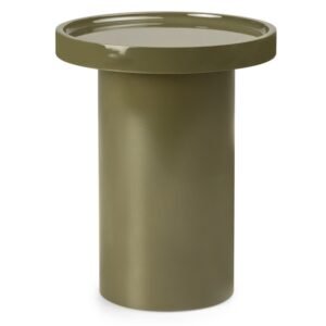 Masă laterală Chia 40 cm, verde deschis, lucioasă