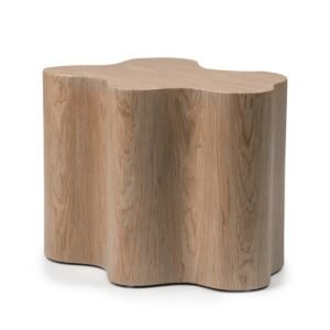 Masă laterală Cosmo 66 cm, nuc, forme rotunjite