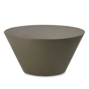 Masă de cafea Eclipso, 80 cm, verde-gri, lucioasă