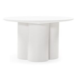 Masă de cafea Lazaro 80 cm, rotundă, gri-bej