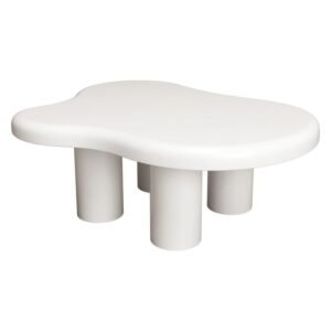 Masă de cafea Vercelli 100 cm, albă