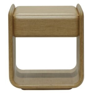 Noptieră rotundă Nox cu sertar, stejar natural