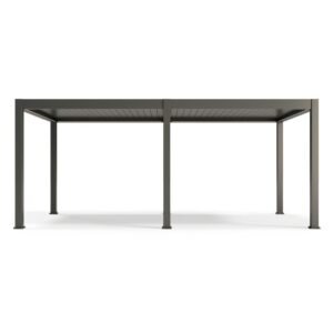 Pergolă de grădină Neo 3x6 m din aluminiu, bioclimatică, iluminare LED, electrică, antracit